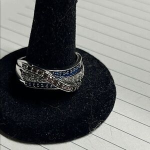 10K blue, white, and chocolate diamonds